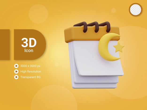 3d Ikona Kalendarza Ramadanu