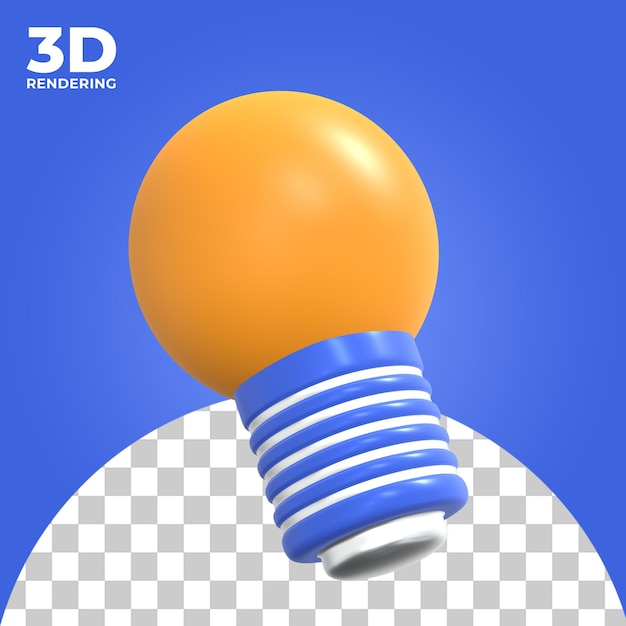 3d Ikona Lampy Ilustracja 3d Premium Psd