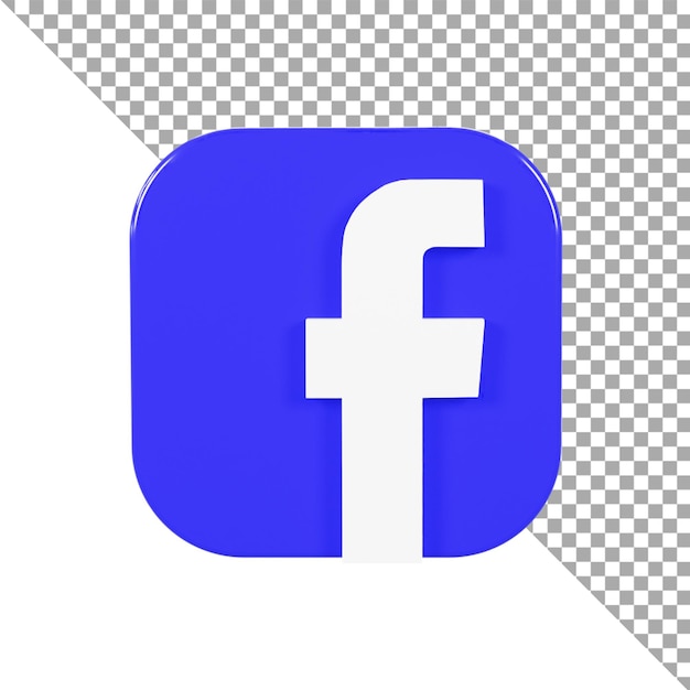 3d Ikona Logo Facebook Minimalistyczny