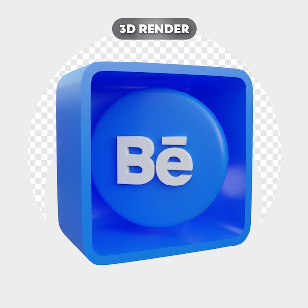 3d Ikona Na Białym Tle W Polu Social Media Behance