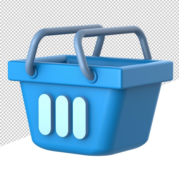 3d ikona renderowania 3d ilustracja kosz