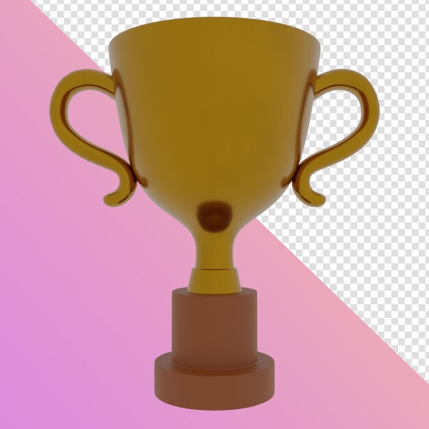 PSD 3d ikona renderowanie złota trofeum