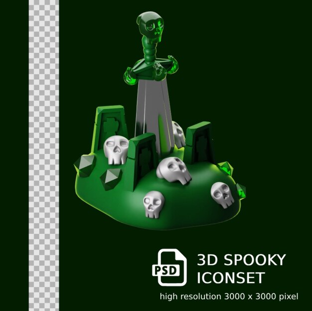 PSD 3d ikona tematu halloween