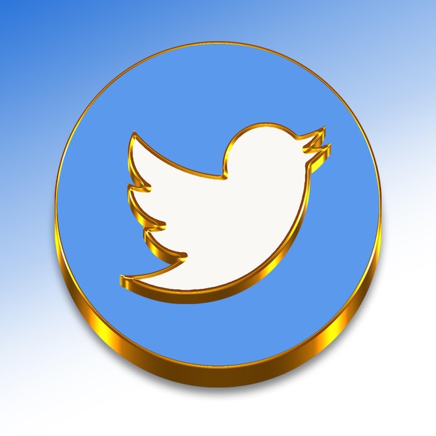 3D ikona Twittera