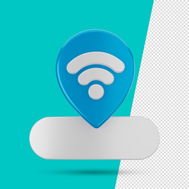 PSD 3d ikona wifi miejsce wifi login