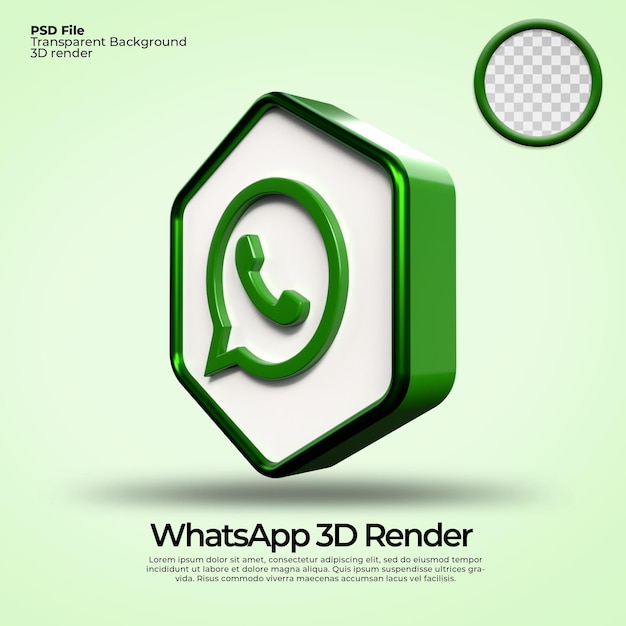 3d ikony przezroczyste WhatsApp