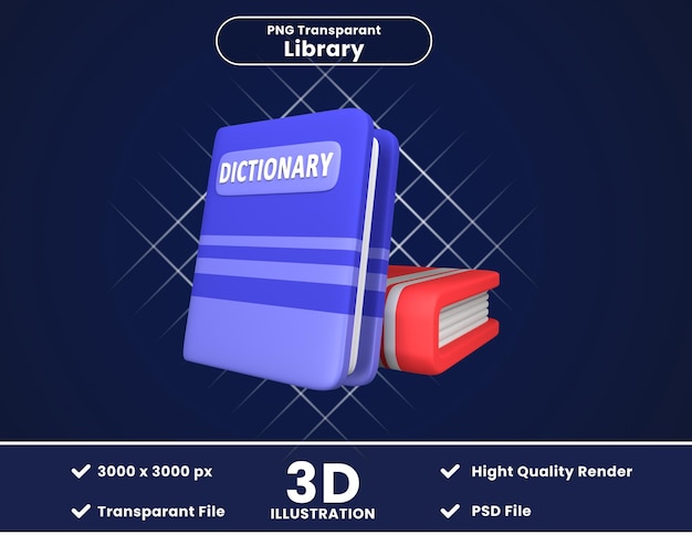 PSD 3d illation of dictionary