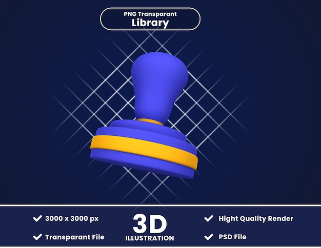 PSD 3d スタータンプ