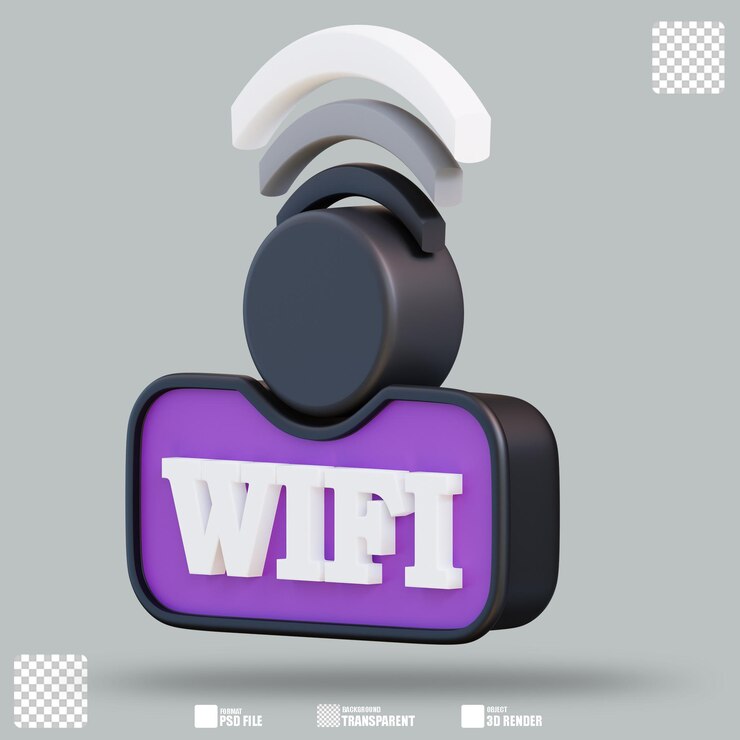PSD 3d i̇llüstrasyon wifi 2