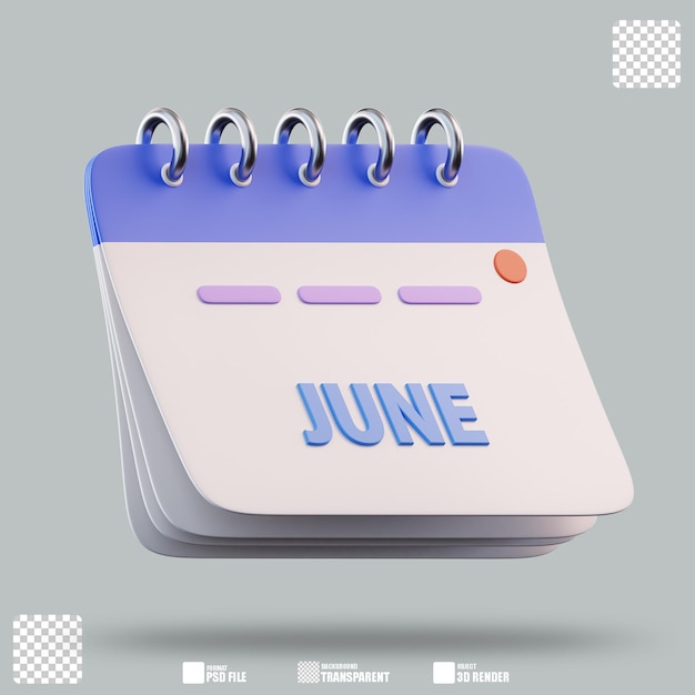 3D-illustratie 2 juni