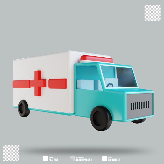 3d illustratie ambulance 2