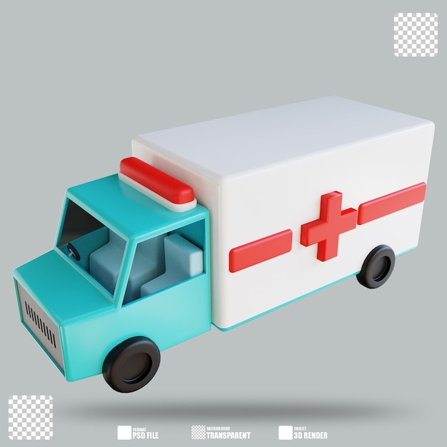 3d illustratie ambulance 3