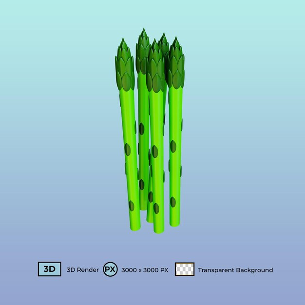 3d illustratie asperge