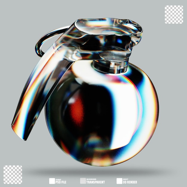 3d-illustratie bomb glass dispersion 3