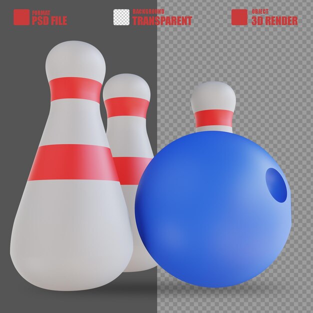 3d illustratie bowlingbal sport 3