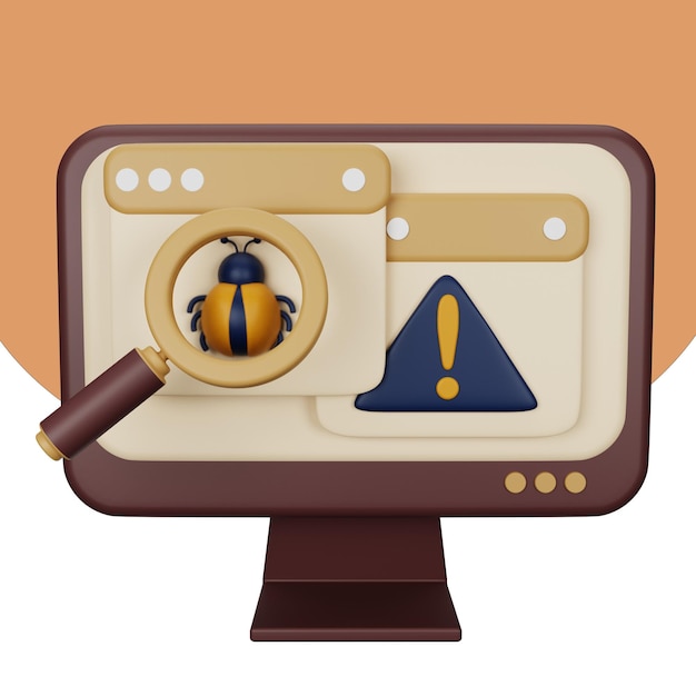 3d illustratie Bug zoeken