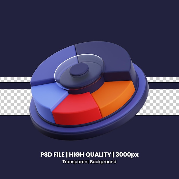 3d illustratie cirkeldiagram