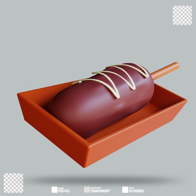 3d illustratie corn dogs 2