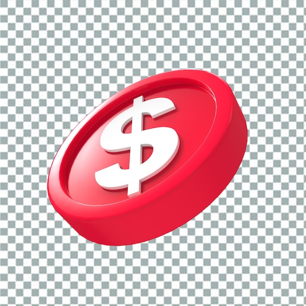 3d illustratie dollar munt pictogram geld 3d render