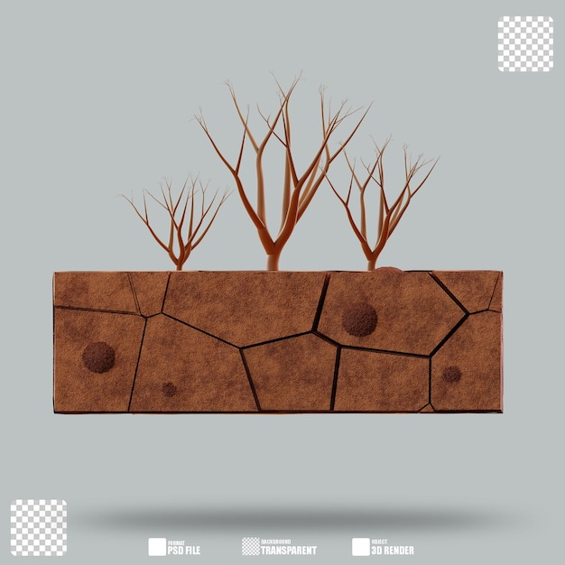 3D-illustratie Droogte 2