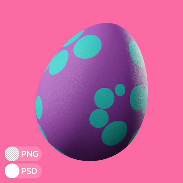 PSD 3d illustratie easter egg coloring