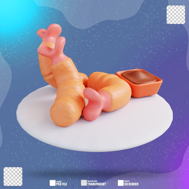 3d illustratie edi furui food 4