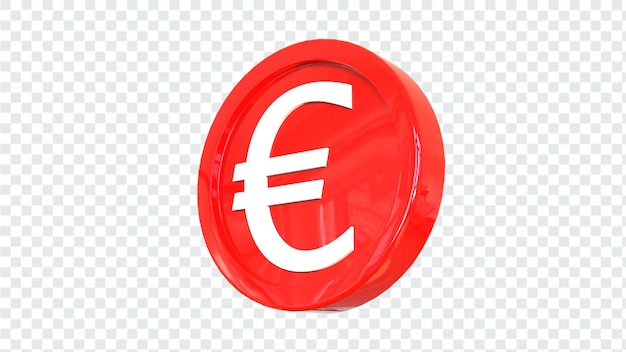 3d illustratie euro munt pictogram geld 3d render