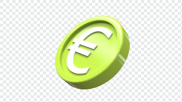 3d illustratie euro munt pictogram geld 3d render