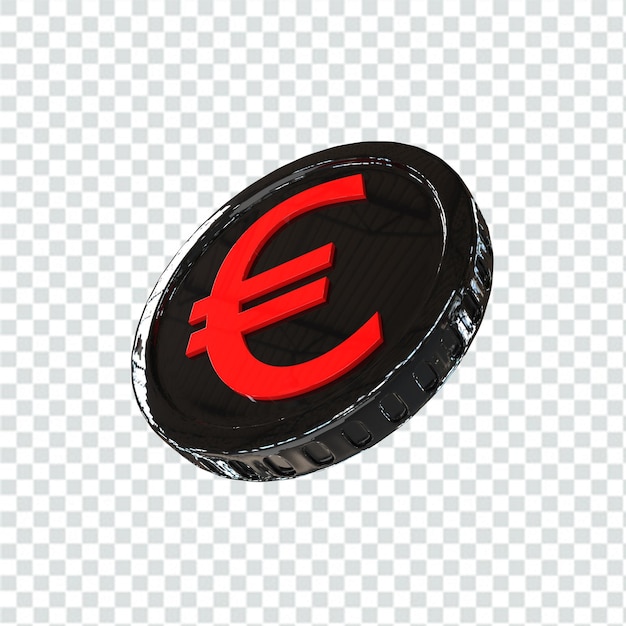 PSD 3d illustratie euro munt pictogram geld 3d render