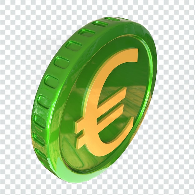 PSD 3d illustratie euro munt pictogram geld 3d render