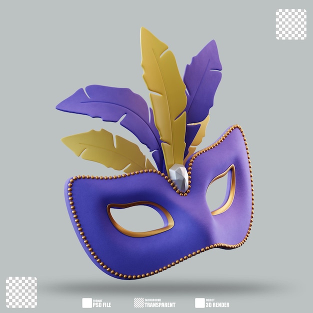 3D illustratie feestelijke masker 3