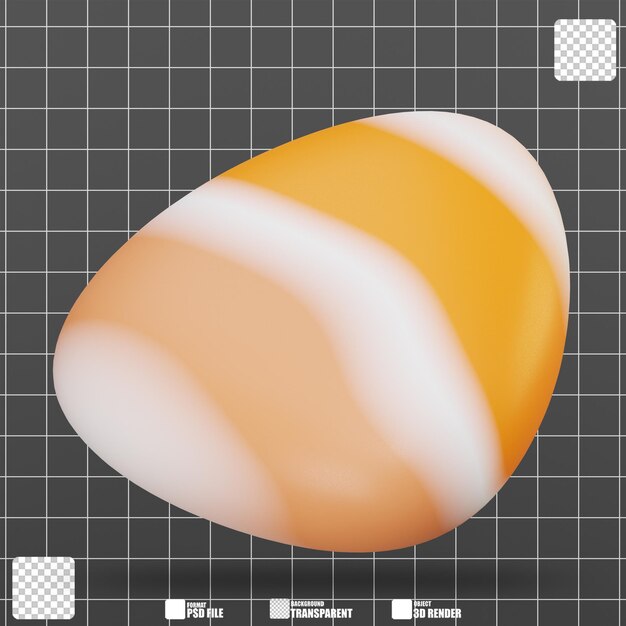 3D-illustratie Halloween Candy Corn 2