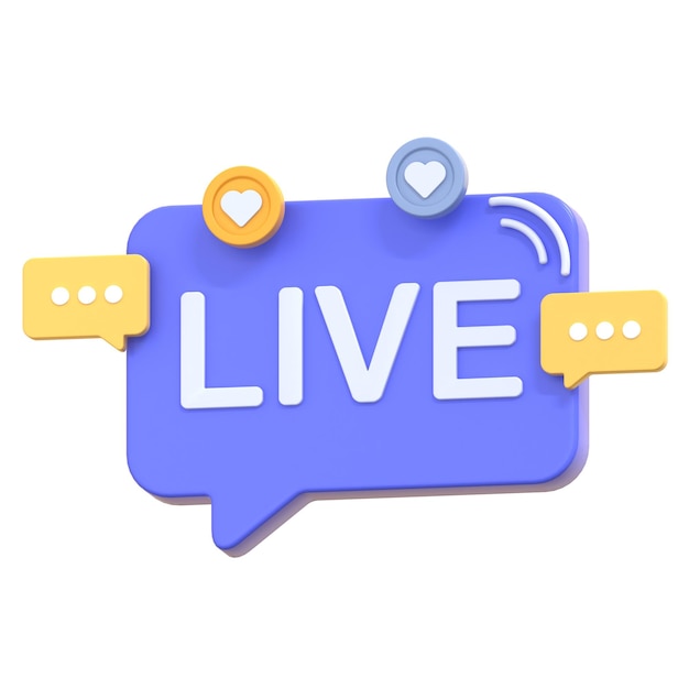3D-illustratie Icon Pack Element live