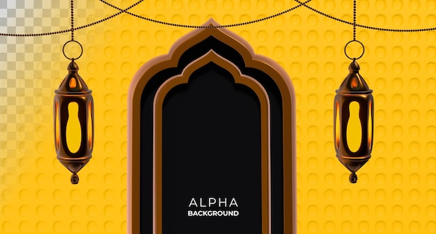 3D illustratie. Islamitisch nieuwjaar met ruimte voor tekst