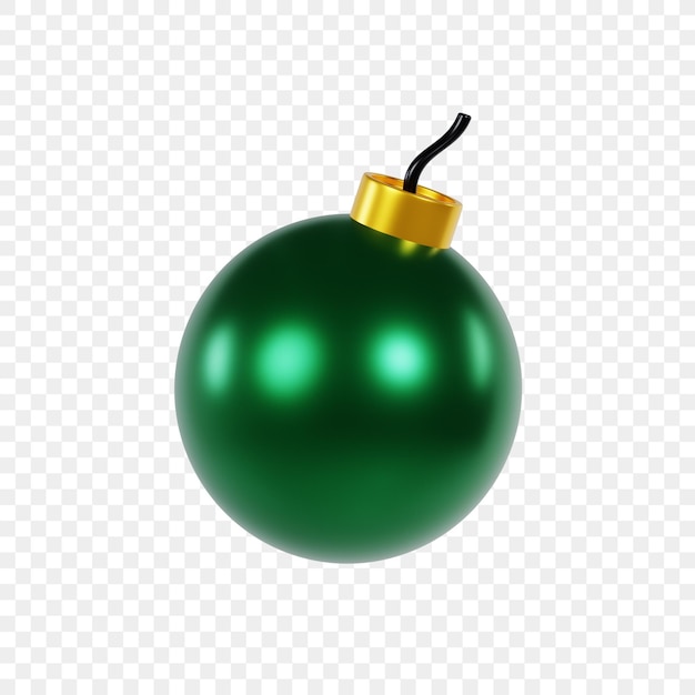 PSD 3d illustratie kerst groene bollen