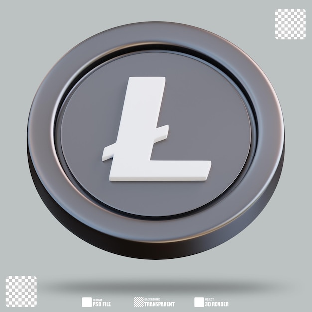 3d-illustratie litecoin 2