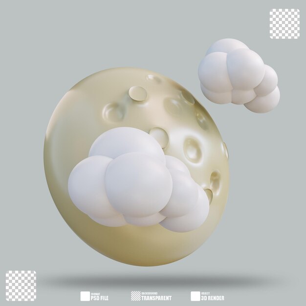 3d illustratie maansverduistering 2