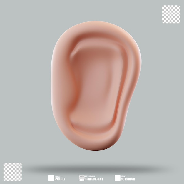 3D-illustratie Menselijk oor