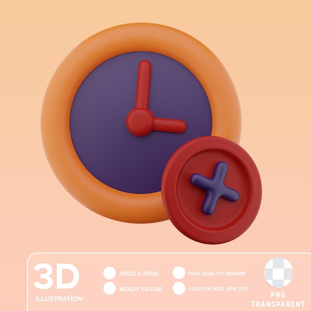 3d-illustratie met verlopen psd-tijd