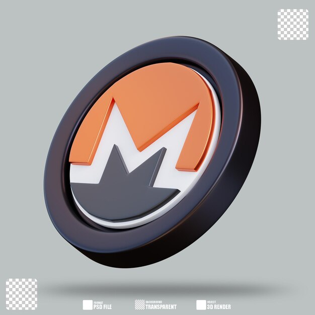 3d-illustratie monero 2