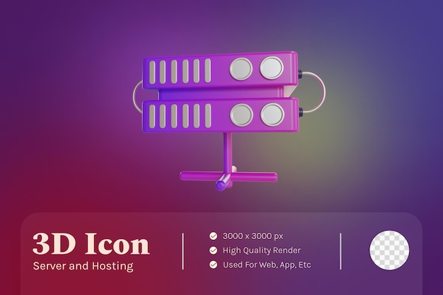 3D Illustratie Object pictogram server