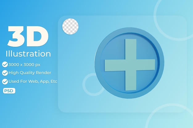 3d Illustratie Objectpictogram gezondheidszorg medisch Kan worden gebruikt voor web-app infographic enz