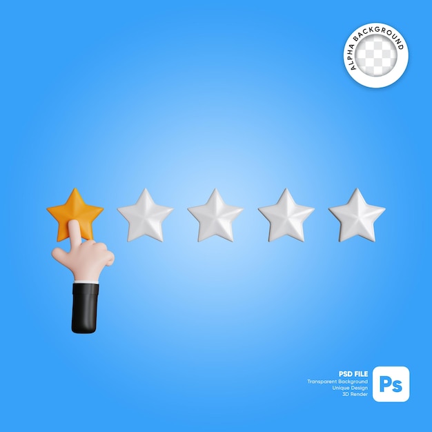 3D illustratie One Stars Review