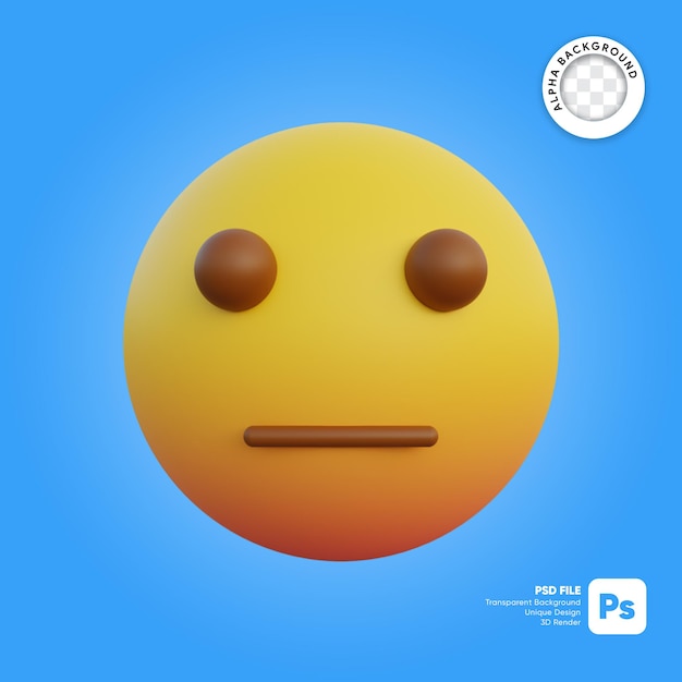 3d illustratie onvriendelijke emoticon