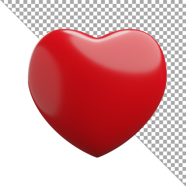 3d illustratie pictogram liefde rood