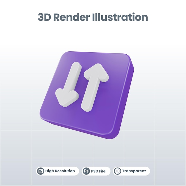 3D illustratie pijlpictogram van maximaliseren