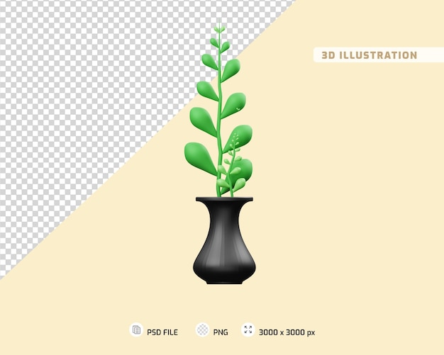 3d-illustratie planten