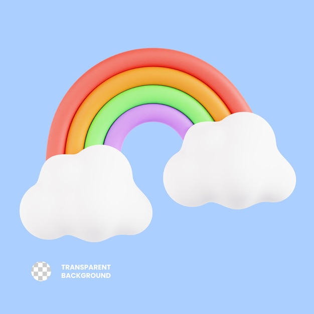 3D-illustratie Regenboog