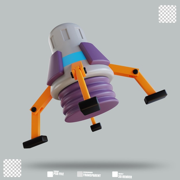 3D illustratie Ruimtecapsule 3