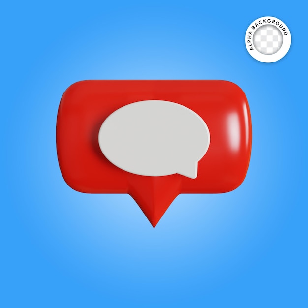 3D illustratie sociale media melding commentaar